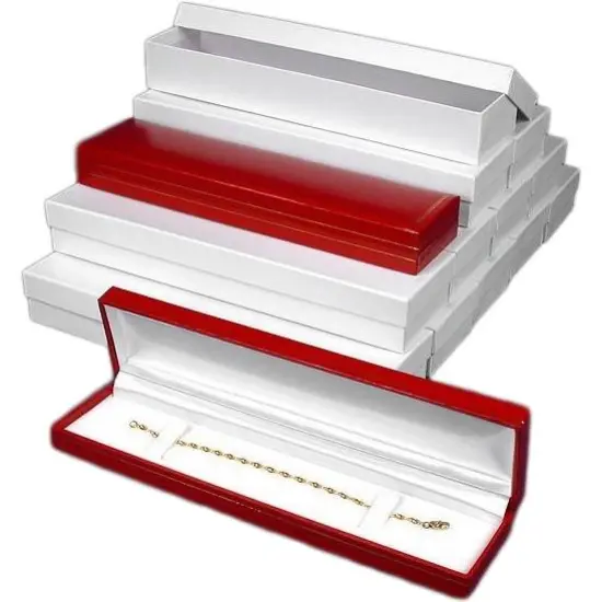 12 Bracelet Watch Gift Boxes Red Leather Case Display {1}