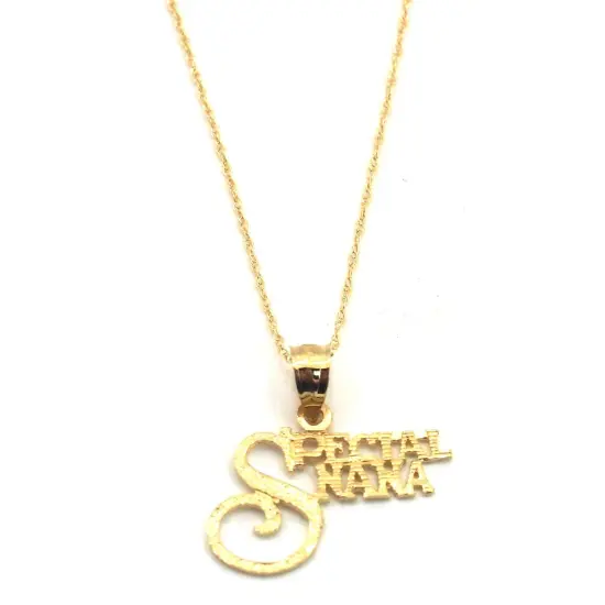 14K Gold Special Nana Charm & 18" Chain {3}