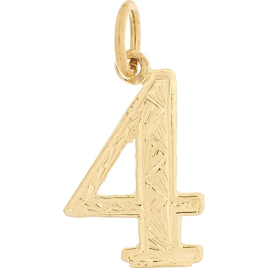 #4 Charm 14k Gold 16.5mm {1}