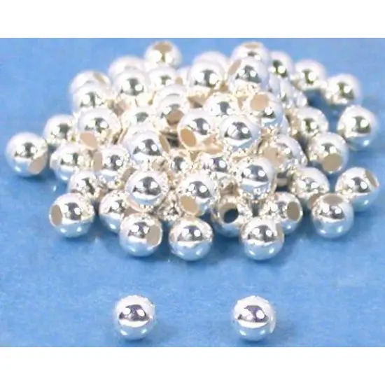 75 Ball Beads Sterling Silver Round Beading Parts 2mm {1}