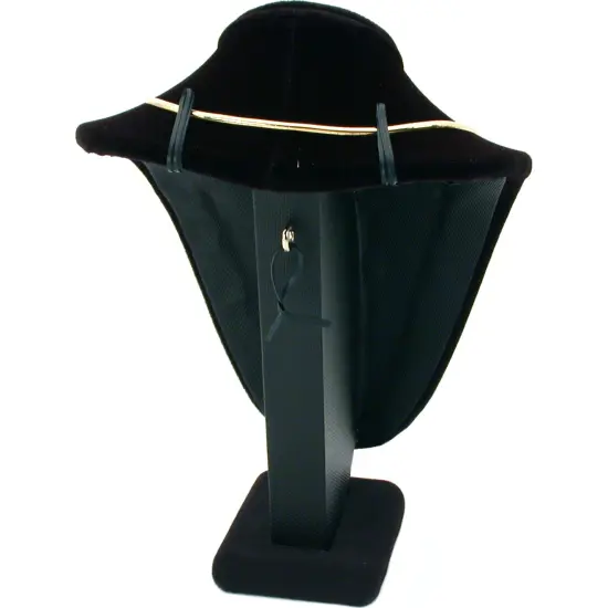 2 Piece Set Black White Jewelry Display Bust 7 1/2"H {5}