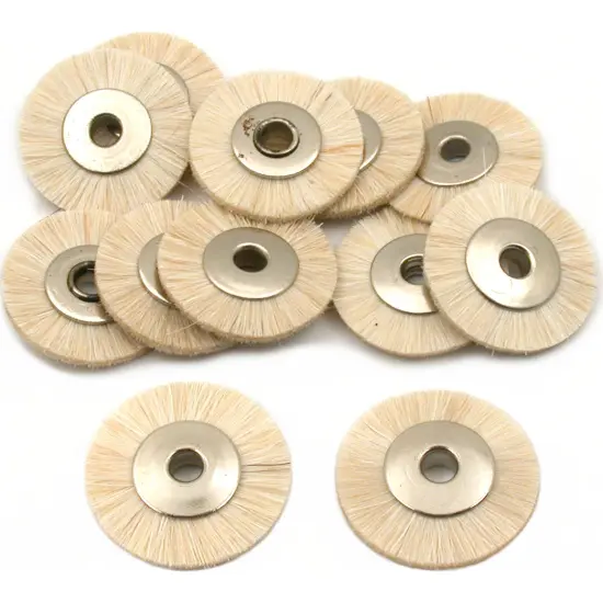 Soft Hair Wheel Brushes 3/4" Jewelers Polishing Cleaning Jewelry Tools 12Pcs {1}