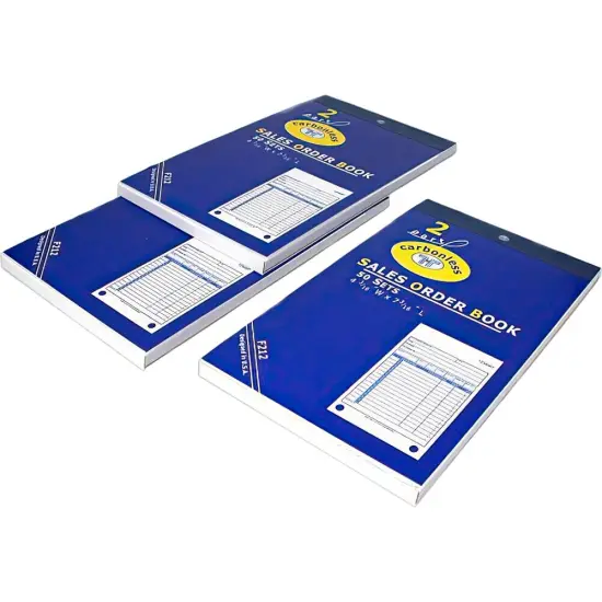 3 Sales Order Receipt Book Carbonless Record Sheet Forms 4 3/16" x 7 3/16" {1}