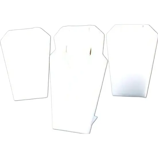 4 Necklace Pendant Chain Displays White Leather Stand {1}