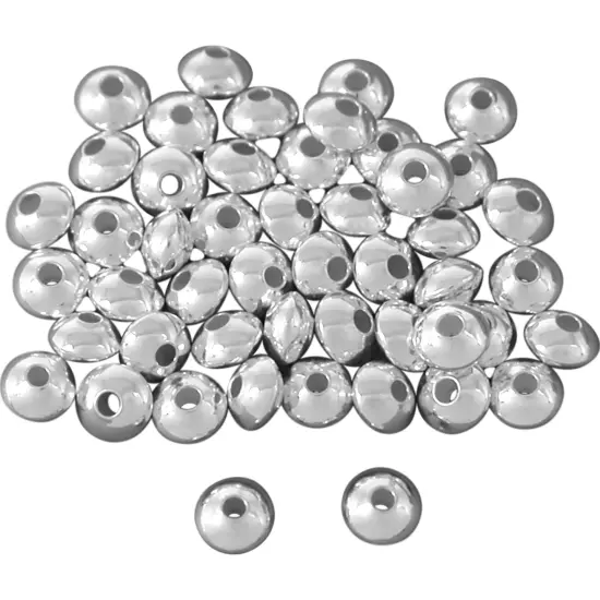 50 Sterling Silver Flying Saucer Bali Spacers Beads 3mm {1}