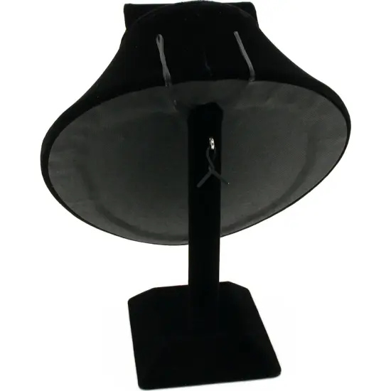 Black Velvet Ring Ers Necklace Combo Bust Display 9" {2}