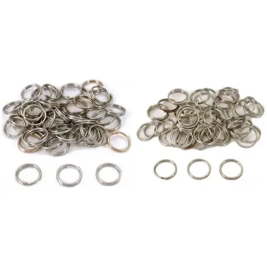 Nickel Plated Split Rings 12mm & 16mm Kit 100 Pcs {1}