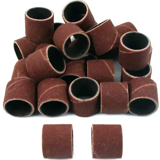 25 Coarse Grit 1/2" Sanding Bands Rotary Drum Art Craft Hobby Jewelers Tools {1}