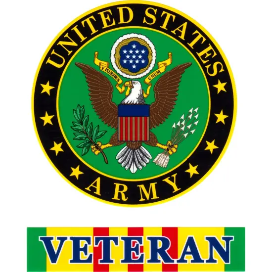 U.S. Army Vietnam Veteran Sticker 3-1/4"X3-1/2" {1}