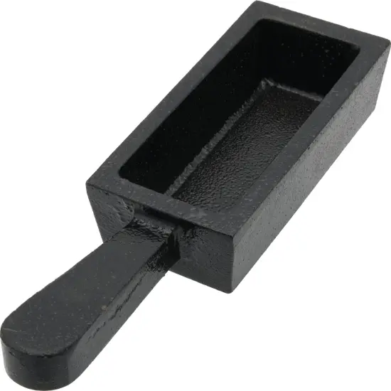 Cast Iron Open Ingot Mold 120x45x30 mm 124g 4 oz Capacity for Gold and Silver {5}