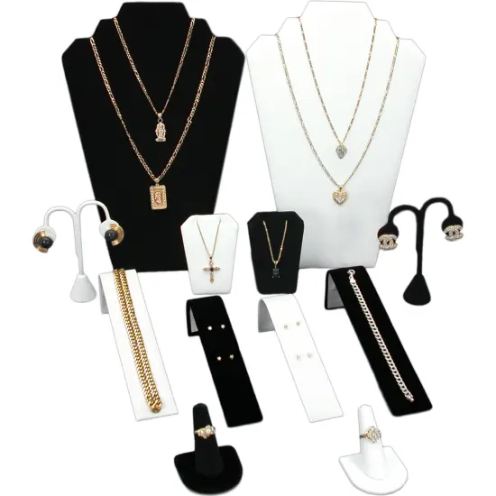 Necklaces Rings Bracelet Ers Jewelry Display 12 Pc Set {1}
