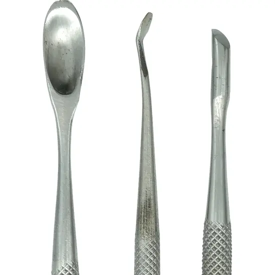 12 Piece Set Of Stainless Steel Spatulas And Picks With Double Ends And Textured Grips: S925 {6}