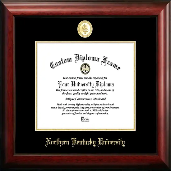 Northern Kentucky University 11w x 8.5h Gold Embossed Diploma Frame {1}