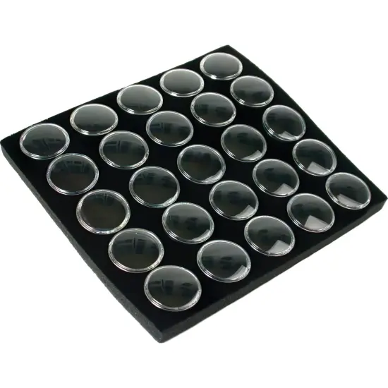 3 25 Black Gem Jars Display & Stackable Tray {3}
