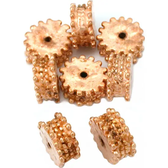 16g Bali Spacer Beads Copper Plt Beading 10mm Approx 8 {1}