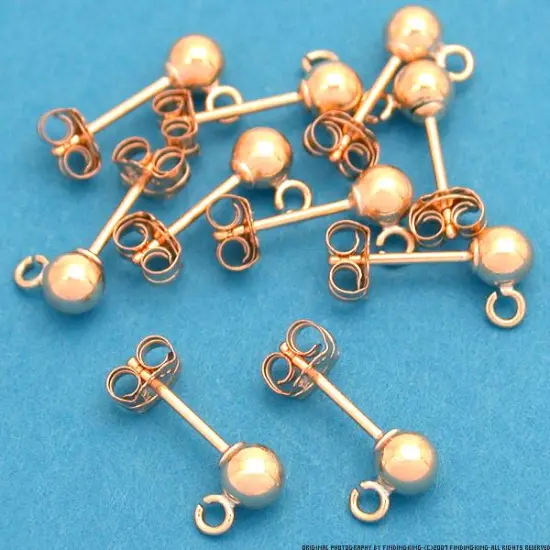 3 Pair Copper Earrings Polished Half Hoops Cross Studs {1}