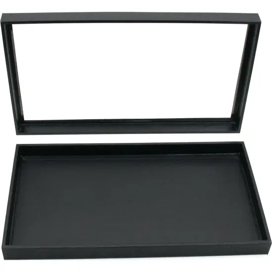 6 Jewelry Box Display Cases Gray 50 Slot Inserts New {6}