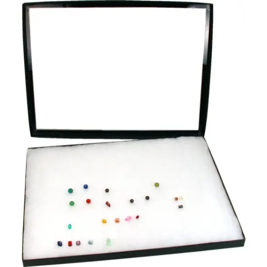 Glass Top Jewelry Coin Gemstone Display Case 12" New {2}