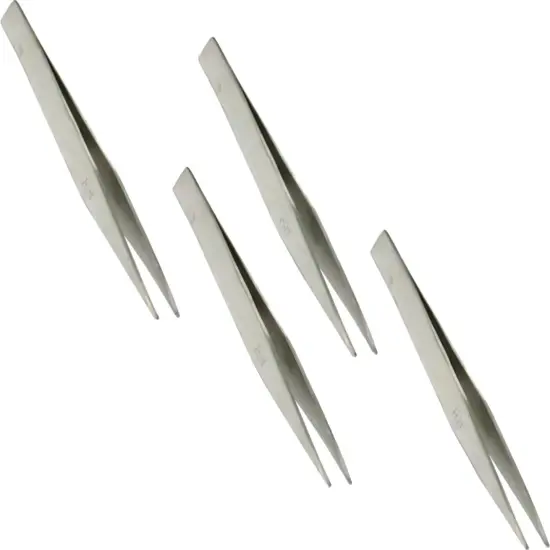 4 Anti Magnetic Tweezers Clock Parts Movement Tools {1}