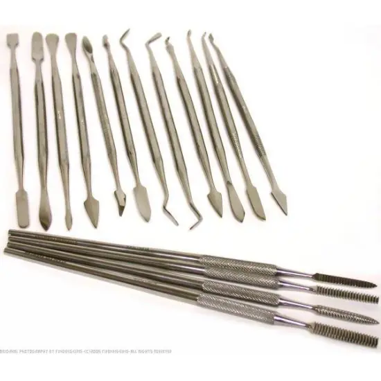 16 Wax Carving Files Carvers Polymer Clay Spatula Tool {1}
