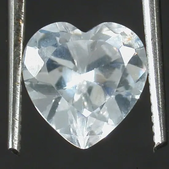 3 White Heart Cubic Zirconia 5mm {3}
