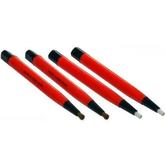 Watch Battery Circuit Contact Cleaning Brushes 2 Brass Bristle & 2 Nylon Bristle {1}