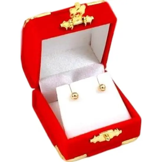 12 Red Velour Earring Gift Boxes Jewelry Case Display {2}