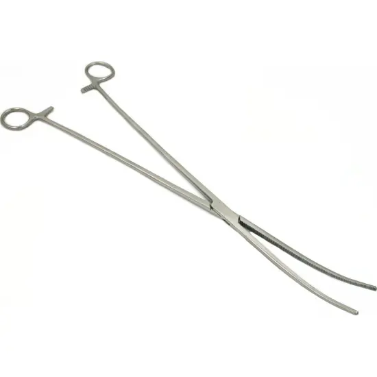 Curved Forceps Fishing Locking Hemostat Hand Tool 16" {1}