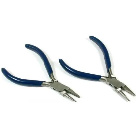 2 Pliers Flat Round Nose Memory Wire Wrapping Tool {2}