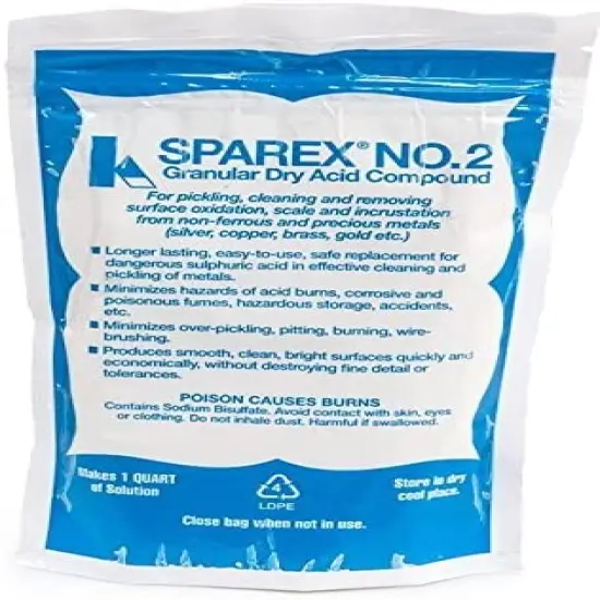 SPAREX No 2 Granular Dry Acid Pickling Compound 10oz for Cleaning Oxidation {1}