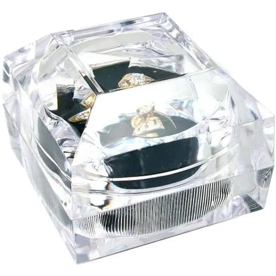 6 Large Mens Crystal Ring Jewelry Gift Boxes {3}