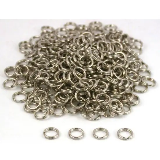 300 Nickel Split Ring Parts Bracelets Fishing Lures 6mm {1}