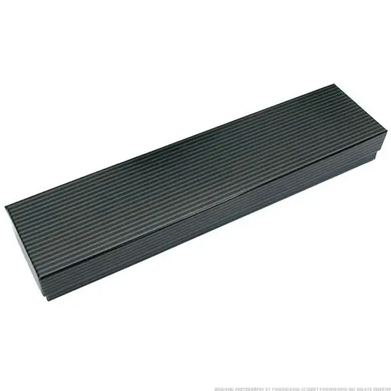 100 Black Stripe Cotton Filled Jewelry Gift Box 8 1/8" {3}