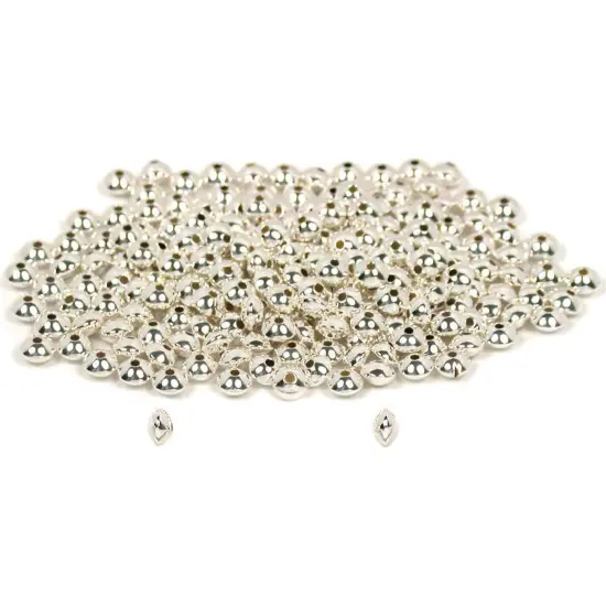 200 Saucer Beads Sterling Silver Necklace Beading Parts {1}