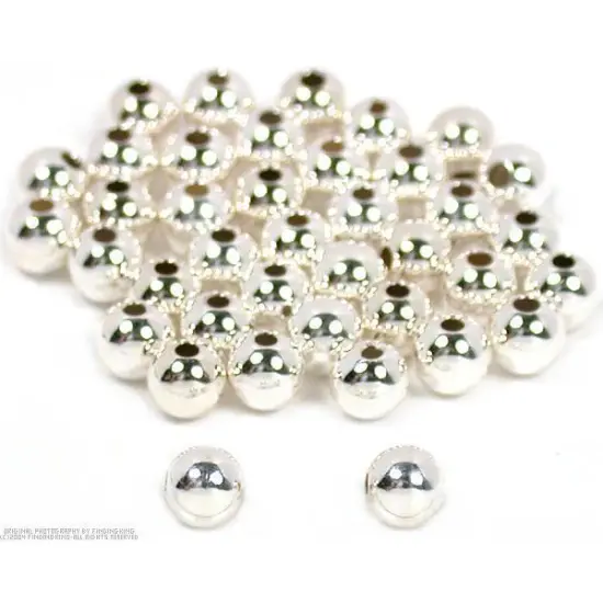 40 Ball Beads Silver Round Beading Stringing 4mm Parts {1}