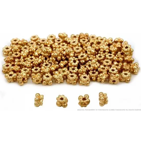 Bali Spacer Beads Gold Plated Jewelry 5mm Approx 100 {1}