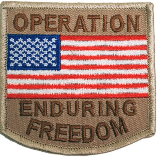 Operation Enduring Freedom Patch Brown 3" {1}