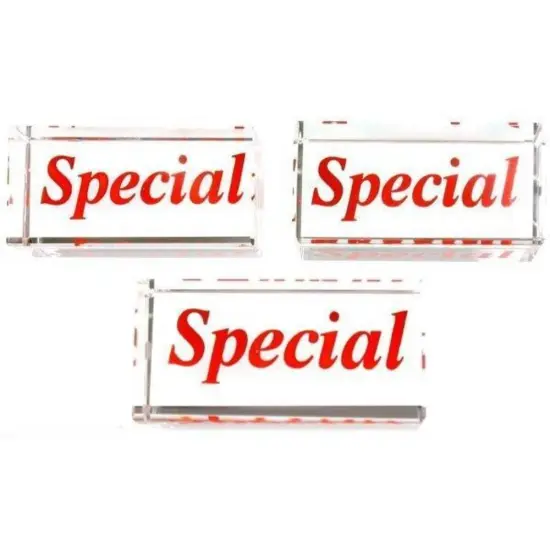 3 Display Signs Special Jewelry Showcase Fixture Units {1}