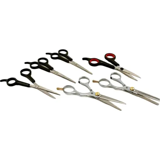5 Hair Cutting Scissors & Thinning Shears Barber Stylist Styling Tools {1}
