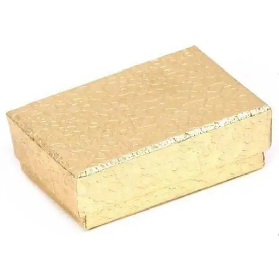 Cotton Filled Jewelry Gift Box Gold Color 1 7/8" 200Pcs {2}