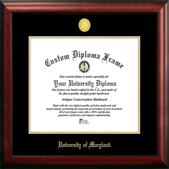 University of Maryland 17w x 13h Gold Embossed Diploma Frame {1}