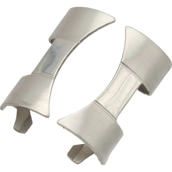 10 Watch Band Ends Caps Links Steel Parts White 20mm {3}
