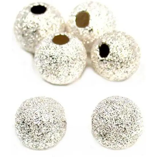 6 Stardust Beads Sterling Silver Beading Jewelry 6mm {1}