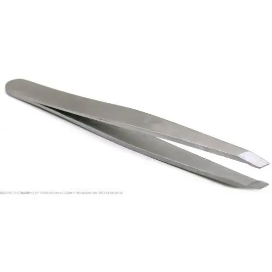 SE 2-7/8" Slanted Tip Tweezers - TW043S {1}