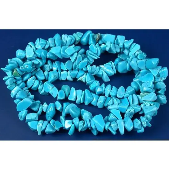 Blue Turquoise Chip Beads Gemstone Beading 1 Strand {1}