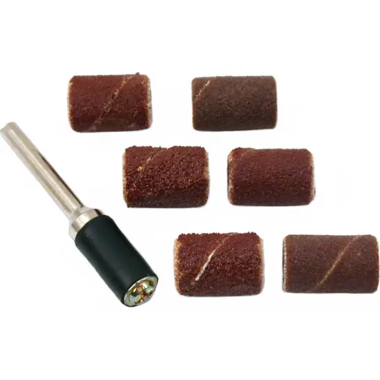 7 Abrasive Sanding Bands Jewelers Rotary Tools 1/4" {1}