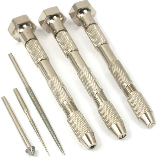 6 Pin Vise Diamond Coated Bead Reamers Beading Tools {1}