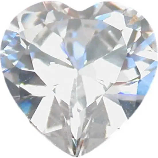 White Heart Cubic Zirconia 8mm {1}