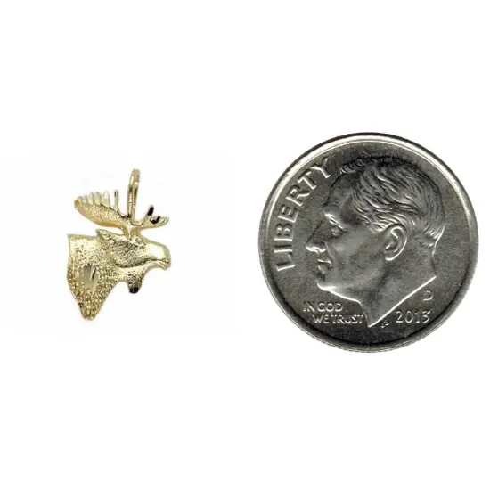 14K Gold MOOSE HEAD {2}