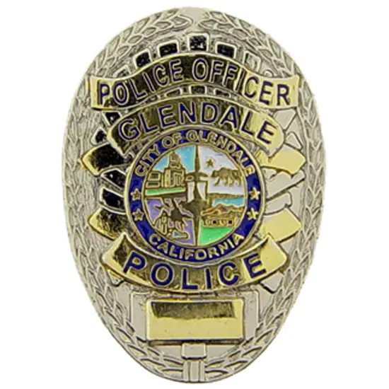 Glendale California Police Officer Badge Hat Lapel Pin 1" {1}